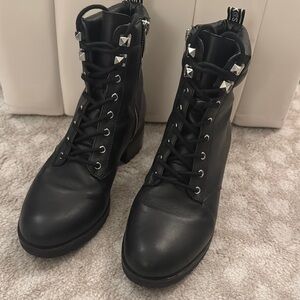 Michael Kors Black Combat Moto Boots